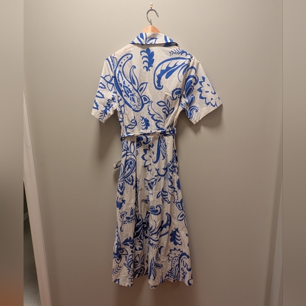 💙 Mavi Printed Blue Cotton Shirt Dress 💙Size Small - Picture 4 of 7